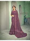 Mauve Norita Felicity Resham And Sequins Embroidery Work Party Wear Lycra Saree 11613